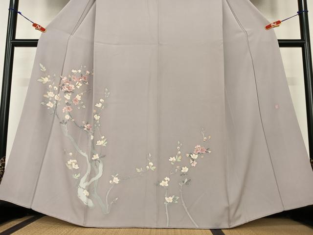 平和屋着物●訪問着 作家物 枝花文 正絹 逸品 AABC5144zg