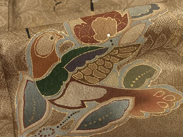 平和屋着物●訪問着 花鳥文 金彩 正絹 逸品 AABC5184zg