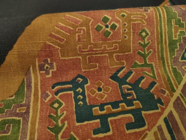 平和屋着物●上質な小紋 紬地 有栖川文様 正絹 逸品 未使用 AABC5651ck