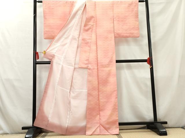 平和屋着物■小紋 扇青海波地紋 暈し染め 洗える着物 AABC5772cs