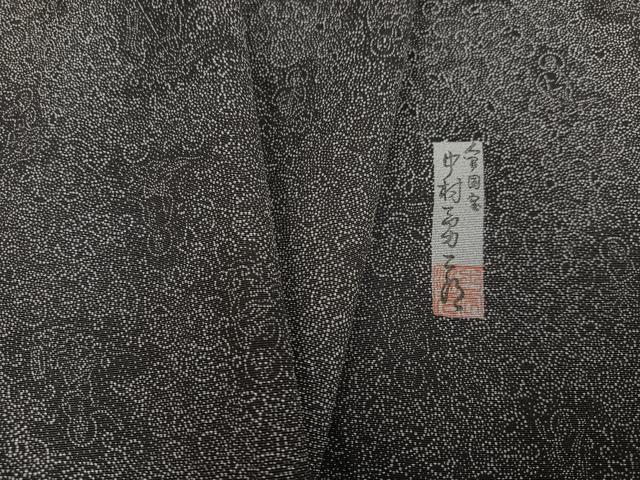 平和屋着物●重要無形文化財 人間国宝 中村勇二郎 江戸小紋 国宝平等院雲中 供養菩薩像 五十二 正絹 逸品 AABC6020ph