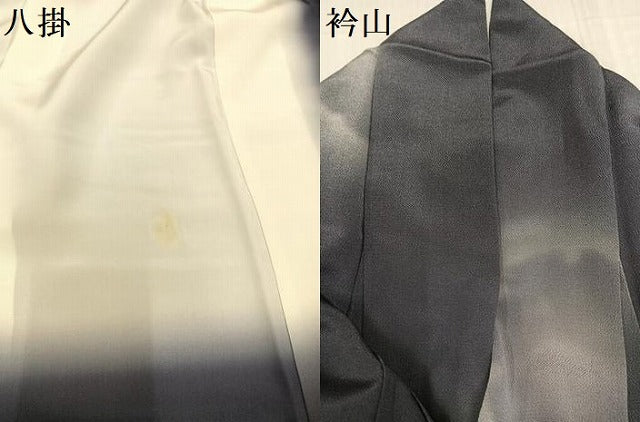平和屋着物●上質な小紋 雪輪文 暈し染め 金彩 鬼しぼ縮緬 正絹 逸品 AABC6046ph