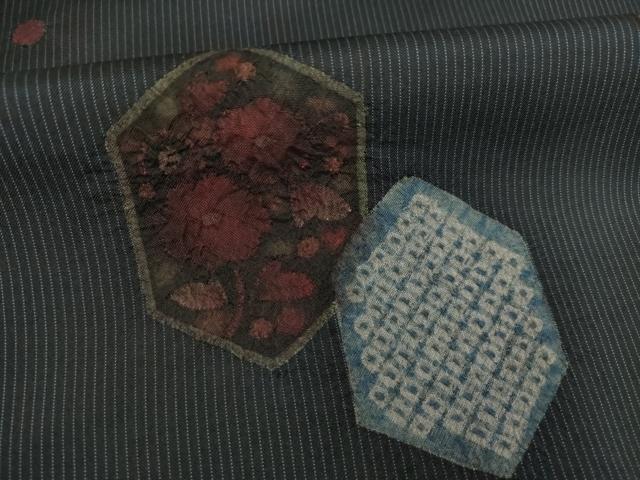 平和屋着物●本場大島紬 訪問着 絞り 亀甲花文 正絹 逸品 AABC6083ck
