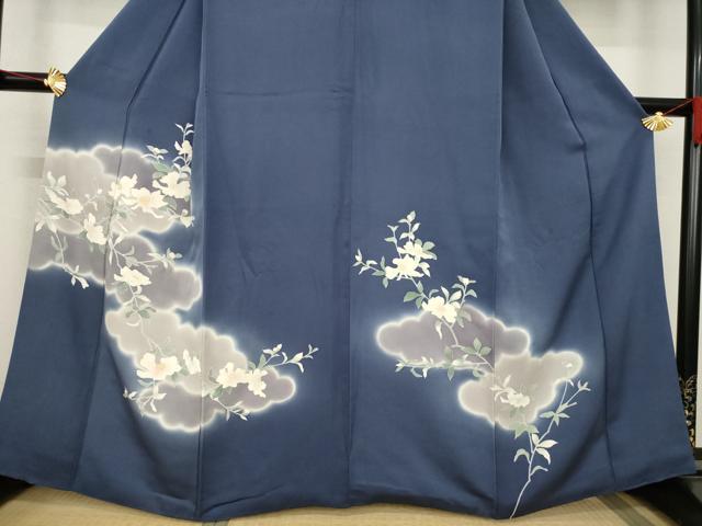平和屋着物●訪問着 友禅 雲重ね花文 暈し染め 正絹 逸品 AABC6100ck