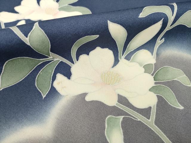 平和屋着物●訪問着 友禅 雲重ね花文 暈し染め 正絹 逸品 AABC6100ck