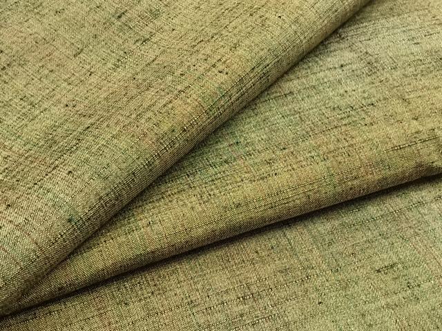 平和屋着物▽上質な紬 単衣 縞 正絹 逸品 AABC6174jh