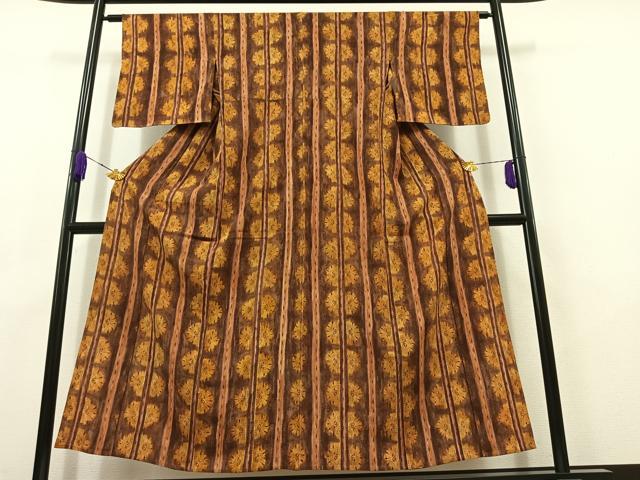 平和屋着物▽上質な小紋 単衣 花間道 正絹 逸品 AABC6175jh