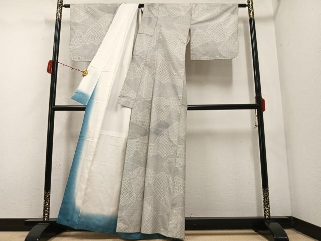 平和屋着物●本場大島紬 白大島 一元絣 吉祥文 正絹 逸品 AABC6814ph