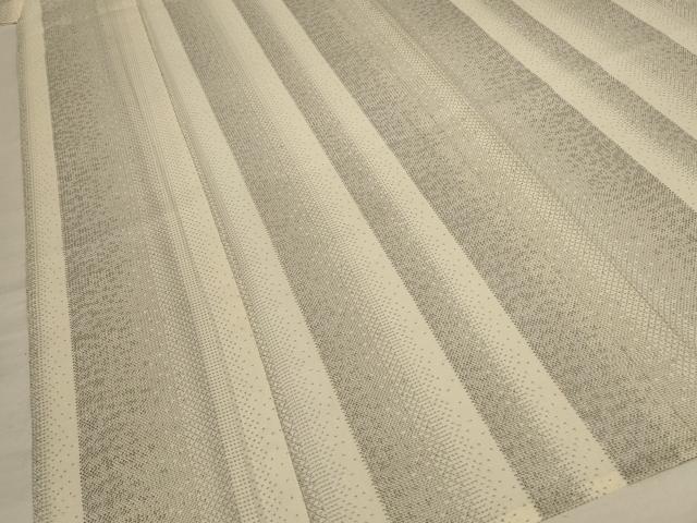 平和屋着物*夏物 本場大島紬 白大島 夏大島 縞 正絹 逸品 AABC6886jd
