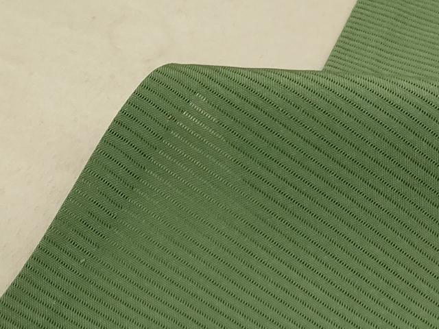 平和屋着物*夏物 色無地 絽 松葉色 正絹 逸品 AABC6894jd
