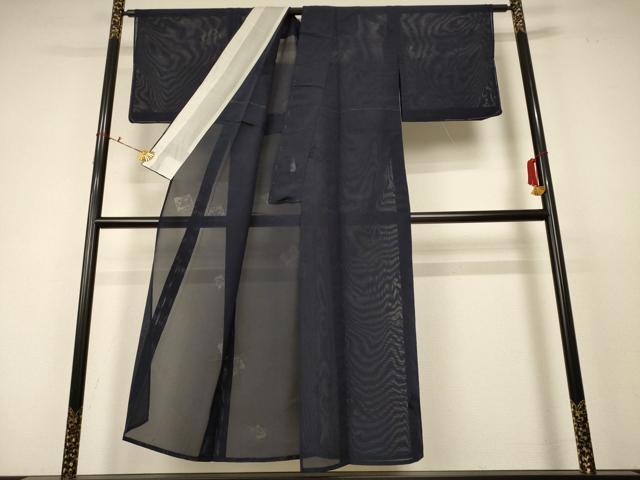 平和屋着物*夏物 色無地 縦絽 蠟色 正絹 逸品 未使用 AABC6903jd