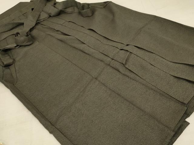 平和屋着物*夏物 男性 馬乗り袴 藍媚茶色 正絹 逸品 AABC6915jd