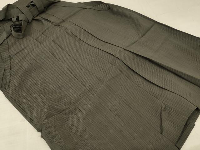 平和屋着物*夏物 男性 行灯袴 縞 正絹 逸品 AABC6930jd