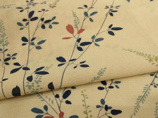 平和屋着物*夏物 小紋 絽 枝葉文 正絹 逸品 AABC6942jd