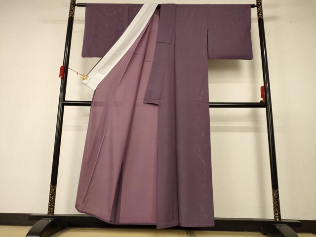 平和屋着物*夏物 色無地 絽 濃色 正絹 逸品 AABC6944jd