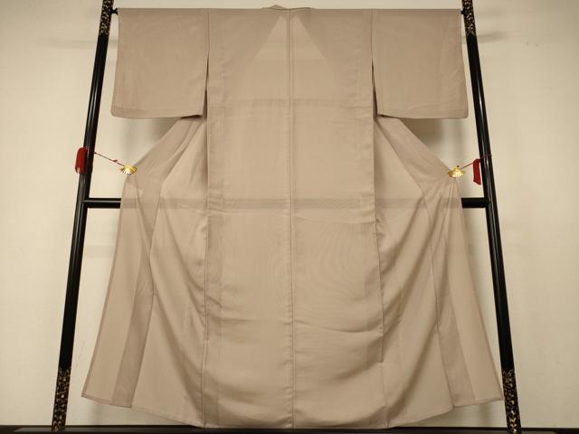 平和屋着物*夏物 色無地 縦絽 薄香色 正絹 逸品 AABC6946jd