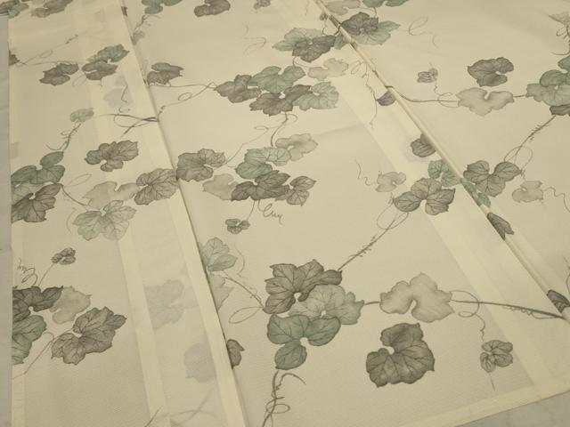 平和屋着物*夏物 小紋 絽 蔦の葉文 正絹 逸品 AABC6949jd