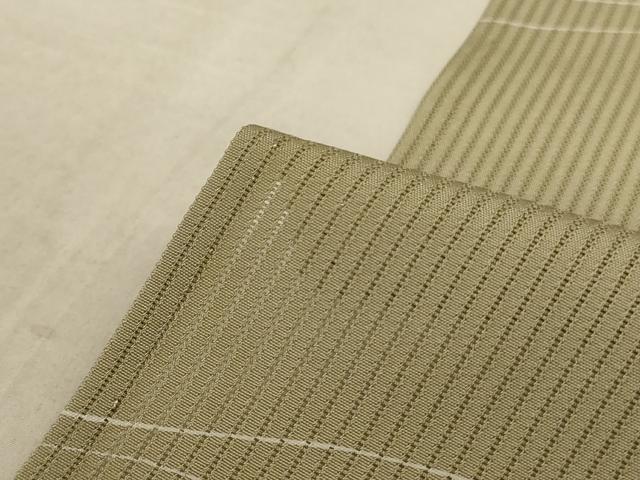 平和屋着物*夏物 小紋 縦絽 幾何学文様 五泉 反端付き 正絹 逸品 AABC6952jd