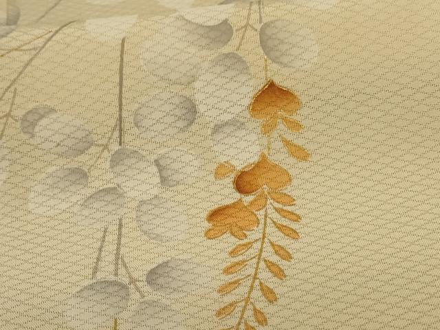 平和屋着物*夏物 訪問着 変わり絽 枝花文 金彩 正絹 逸品 AABC6962jd
