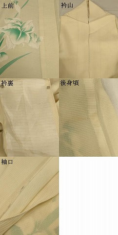 平和屋着物*夏物 訪問着 絽 草花文 正絹 逸品 AABC6964jd