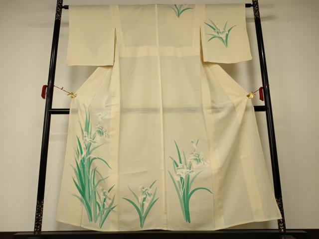 平和屋着物*夏物 訪問着 絽 草花文 正絹 逸品 AABC6964jd