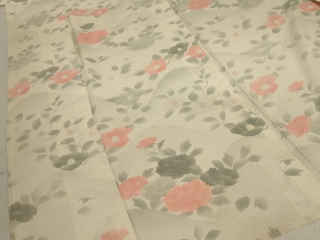 平和屋着物*夏物 小紋 絽 草花文 正絹 逸品 AABC6965jd