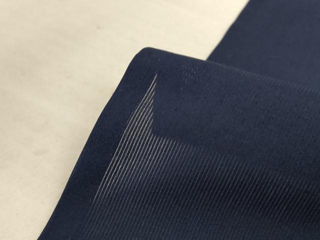 平和屋着物*夏物 色無地 縦絽 流水紋紗 藍鉄色 正絹 逸品 AABC6967jd