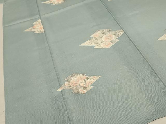 平和屋着物*夏物 小紋 絽 草花文 正絹 逸品 未使用 AABC6984jd