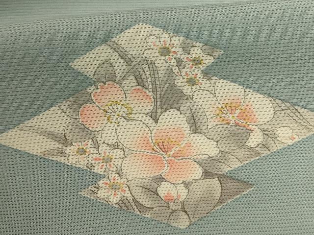 平和屋着物*夏物 小紋 絽 草花文 正絹 逸品 未使用 AABC6984jd