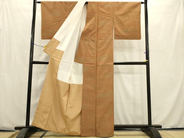 平和屋着物■上質な紬 霞文 正絹 逸品 AABC7291ma