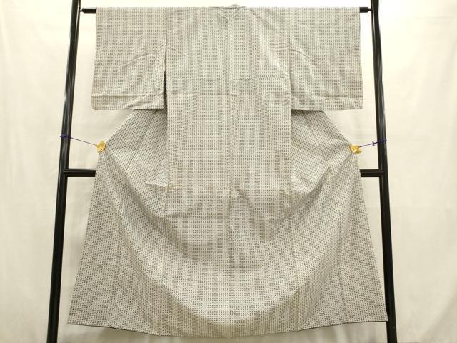平和屋着物■上質な紬 七宝文 正絹 逸品 AABC7374ma