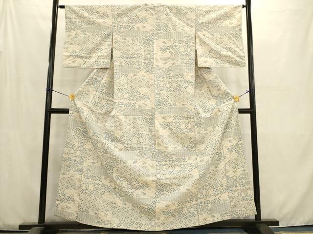 平和屋着物■上質な紬 草花文 正絹 逸品 AABC7475ma