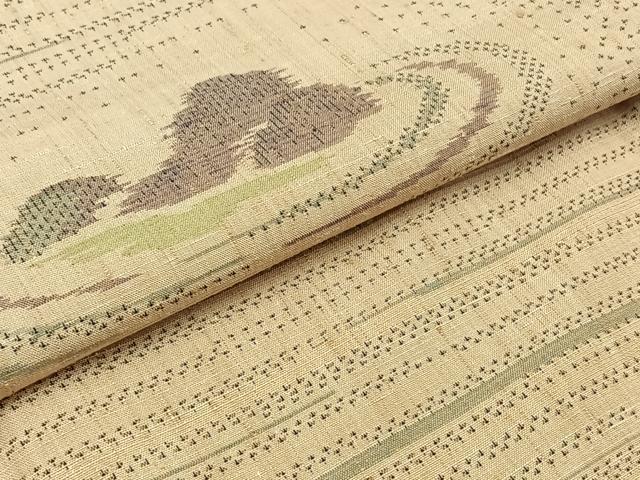 平和屋着物▽訪問着 単衣 紬地 枯山水 ますいわ屋扱い 正絹 逸品 AABC7492jh