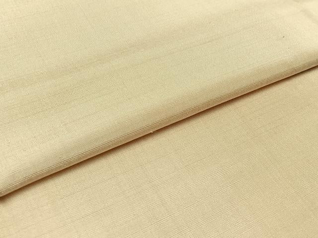 平和屋着物▽上質な紬 単衣 薄卵色 正絹 逸品 AABC7504jh