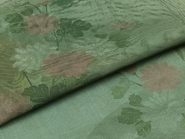 平和屋着物▽訪問着 無双 紗袷 紗×紗 風景花文 銀彩 正絹 逸品 AABC7508jh