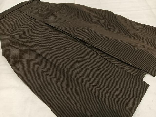 平和屋着物●男性 馬乗り袴 縞 正絹 逸品 AABC7688oa