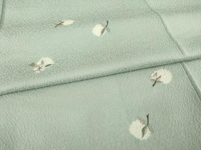 平和屋着物●訪問着 絞り 刺繍 花丸文 正絹 逸品 AABC8150ck