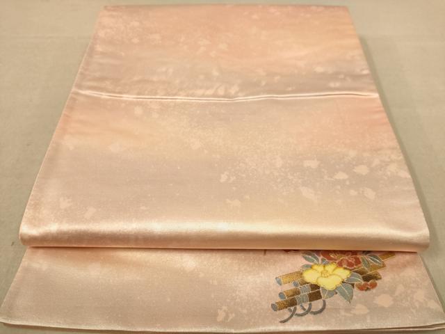 平和屋着物◎六通柄袋帯 霞文 ワンポイント螺鈿 正絹 逸品 AABC8495dt