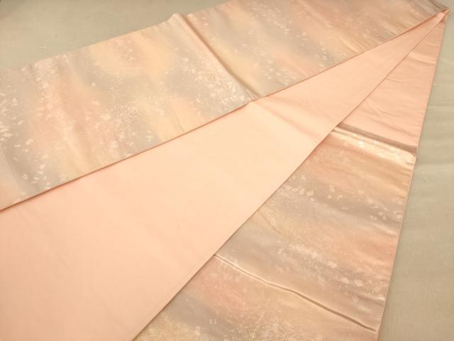 平和屋着物◎六通柄袋帯 霞文 ワンポイント螺鈿 正絹 逸品 AABC8495dt
