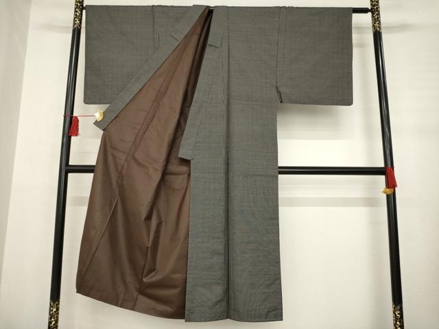 平和屋着物●男性 本場大島紬 アンサンブル 亀甲絣 正絹 逸品 AABC8661ck