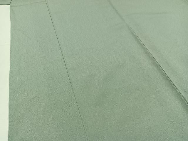 平和屋着物▽お召 単衣 空色 正絹 逸品 AABC8691jh