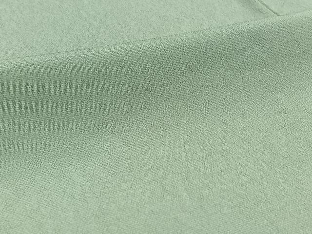 平和屋着物▽お召 単衣 空色 正絹 逸品 AABC8691jh