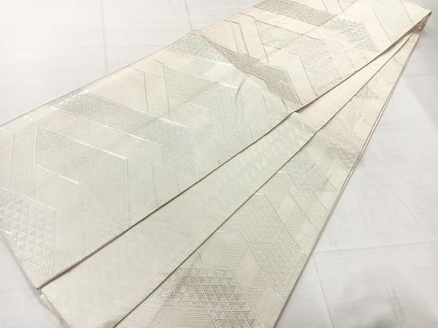 平和屋着物◎本綾佐賀錦 全通柄袋帯 吉祥文 銀糸 正絹 逸品 AABC8822uk