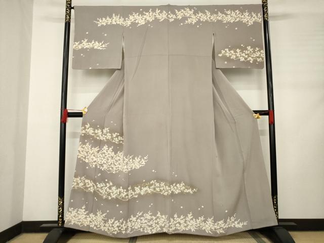 平和屋着物●訪問着 枝花文 梅 橘 金彩 正絹 逸品 AABC9204ck