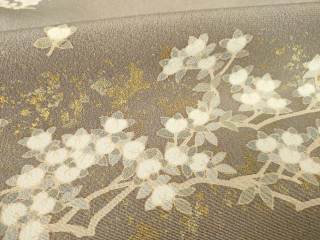 平和屋着物●訪問着 枝花文 梅 橘 金彩 正絹 逸品 AABC9204ck