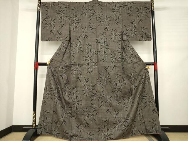 平和屋着物●本場大島紬 一元絣 笹竹文 正絹 逸品 未使用 AABC9222ck
