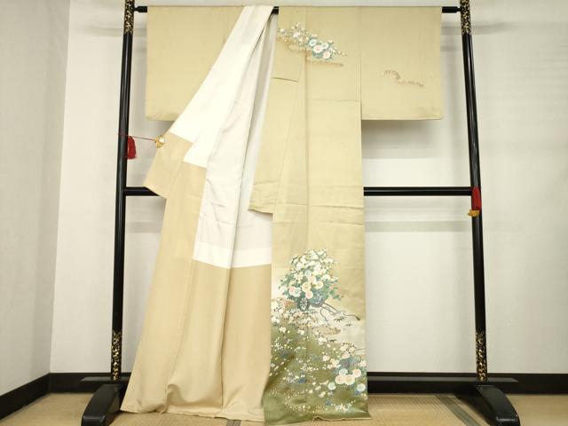 平和屋着物●訪問着 花車文 金彩 正絹 逸品 AABC9231ck