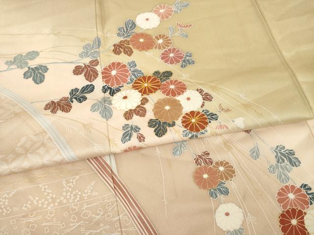 平和屋着物●訪問着 舞花文 正絹 逸品 AABC9248ck