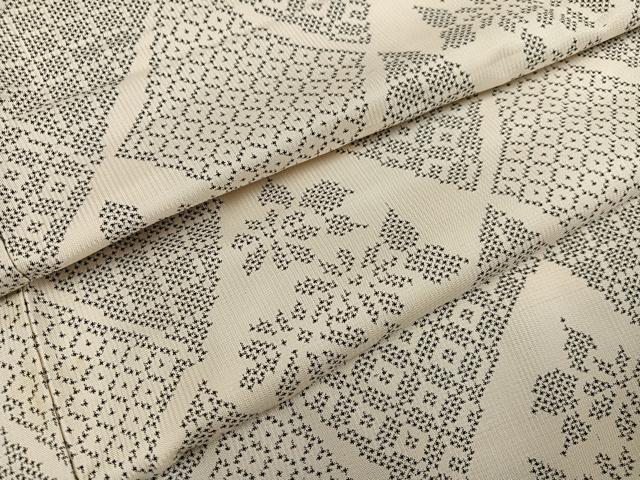 平和屋着物●本場大島紬 白大島 一元絣 正絹 逸品 AABC9304ph