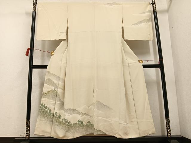 平和屋着物●訪問着 遠山樹林文 正絹 逸品 AABC9315ph